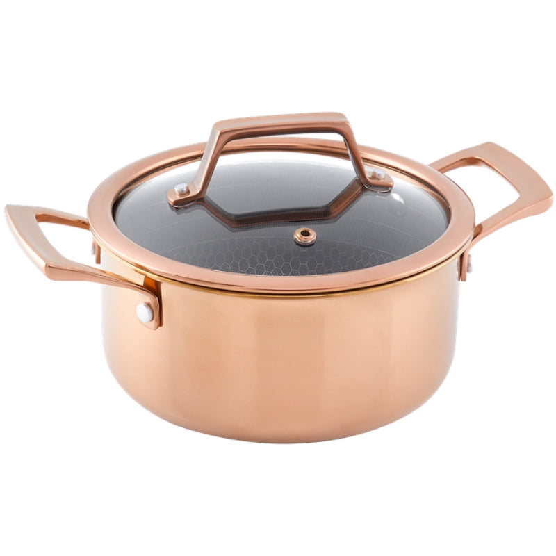 Hâws Santo gryde i rose gold med glaslåg, 2,2 L