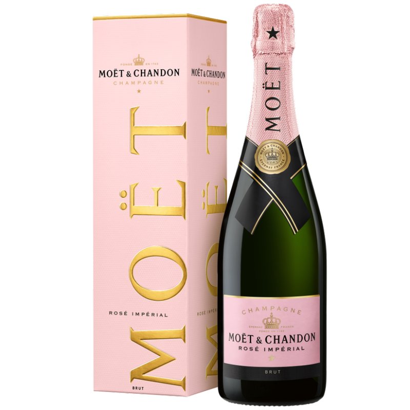 Moët & Chandon Champagne Rosé Impérial 0,75 liter med gaveæske