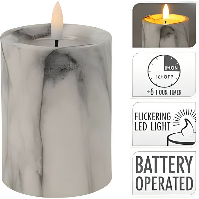 Se Bloklys Grå Marmor 3d Flame Ø: 7,5 x 10 Cm. ✔ Kæmpe udvalg i Haahr & Co - Køb online på udsalg og tilbud lige nu ✔ Super billig fragt og lynhurtig levering - Varenummer: Barlife-699187 og på lager - Udsalg på Home - Bolig Tilbehør - LED lys Op til 57% rabat - Mere end 1.329 populære mærker på udsalg