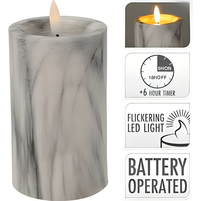 Se Bloklys Grå Marmor 3d Flame Ø: 7,5 x 12,5 Cm. ✔ Kæmpe udvalg i Haahr & Co - Køb online på udsalg og tilbud lige nu ✔ Billig fragt og hurtig levering - Varenummer: Barlife-699188 og på lager - Udsalg på Home - Bolig Tilbehør - LED lys Spar helt op til 79% - Over 739 kendte mærker på udsalg