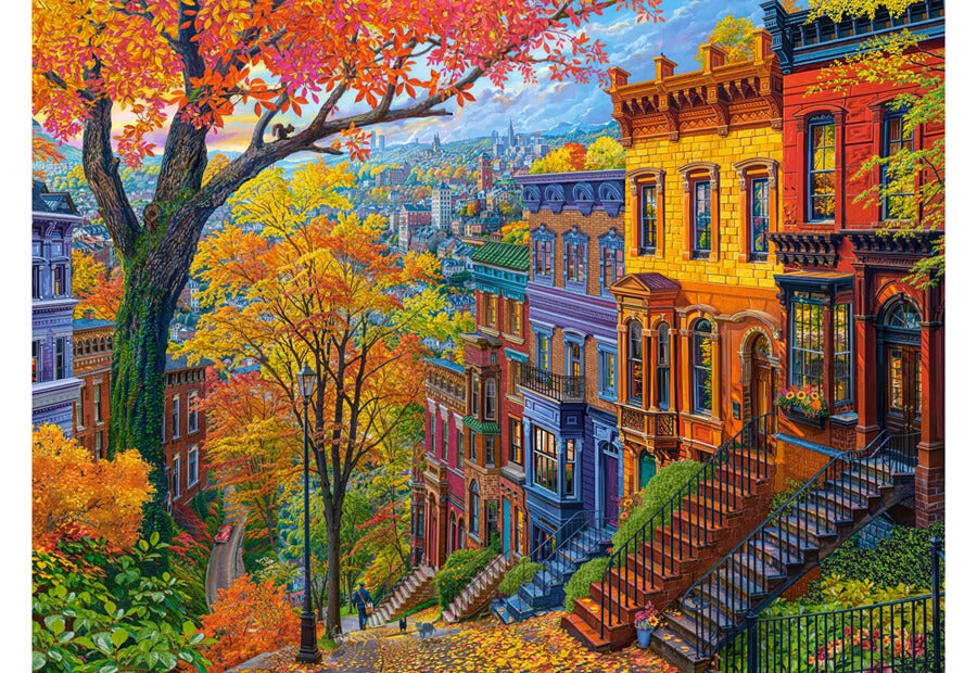 Castorland puslespil Autumn City Hill med 3000 brikker