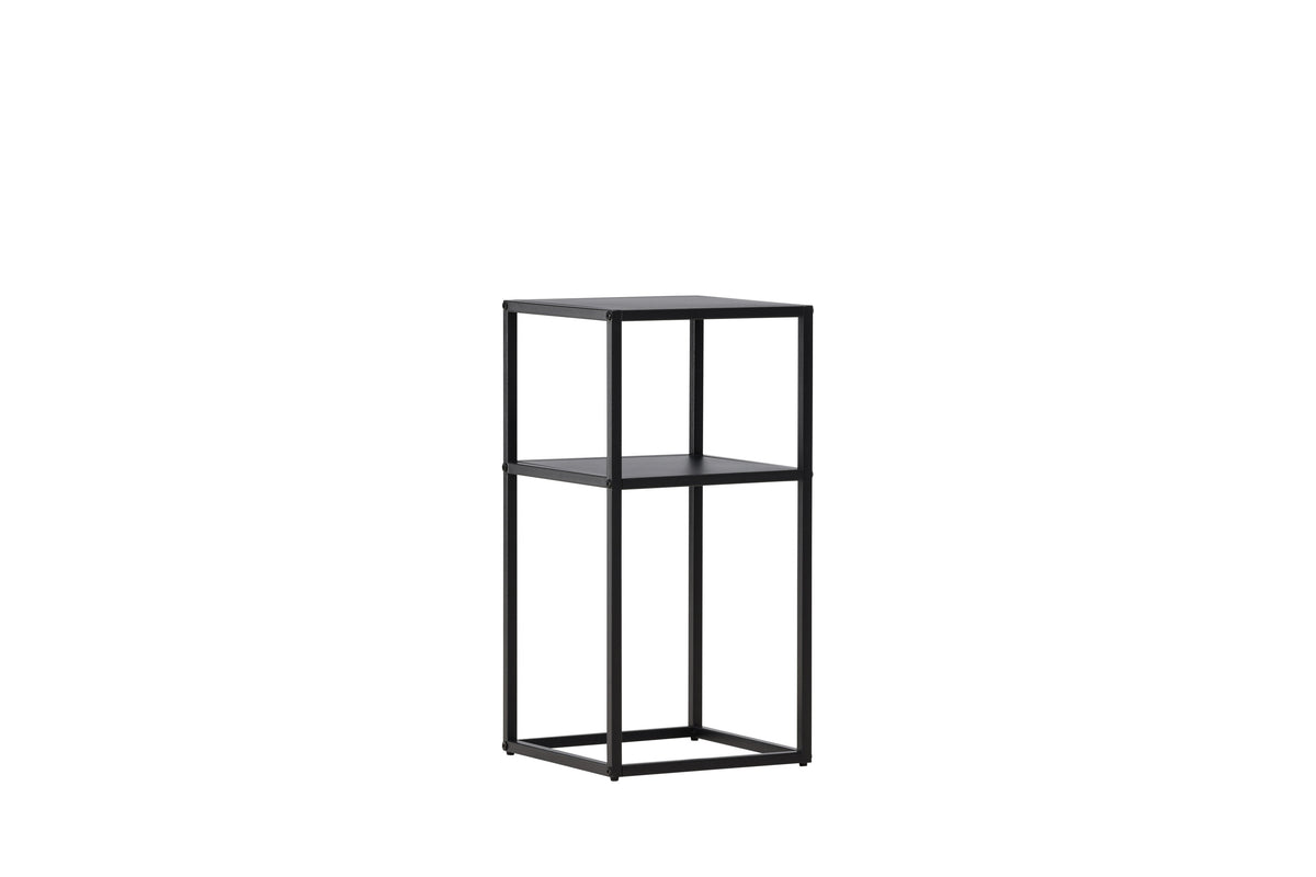 Venture Design Punta Arenas sidebord med 1 hylde i sort stål, 30x30