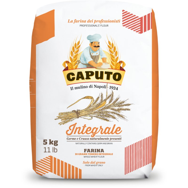Caputo Integrale italiensk fuldkornshvedemel på 5 kg til pizza og brød