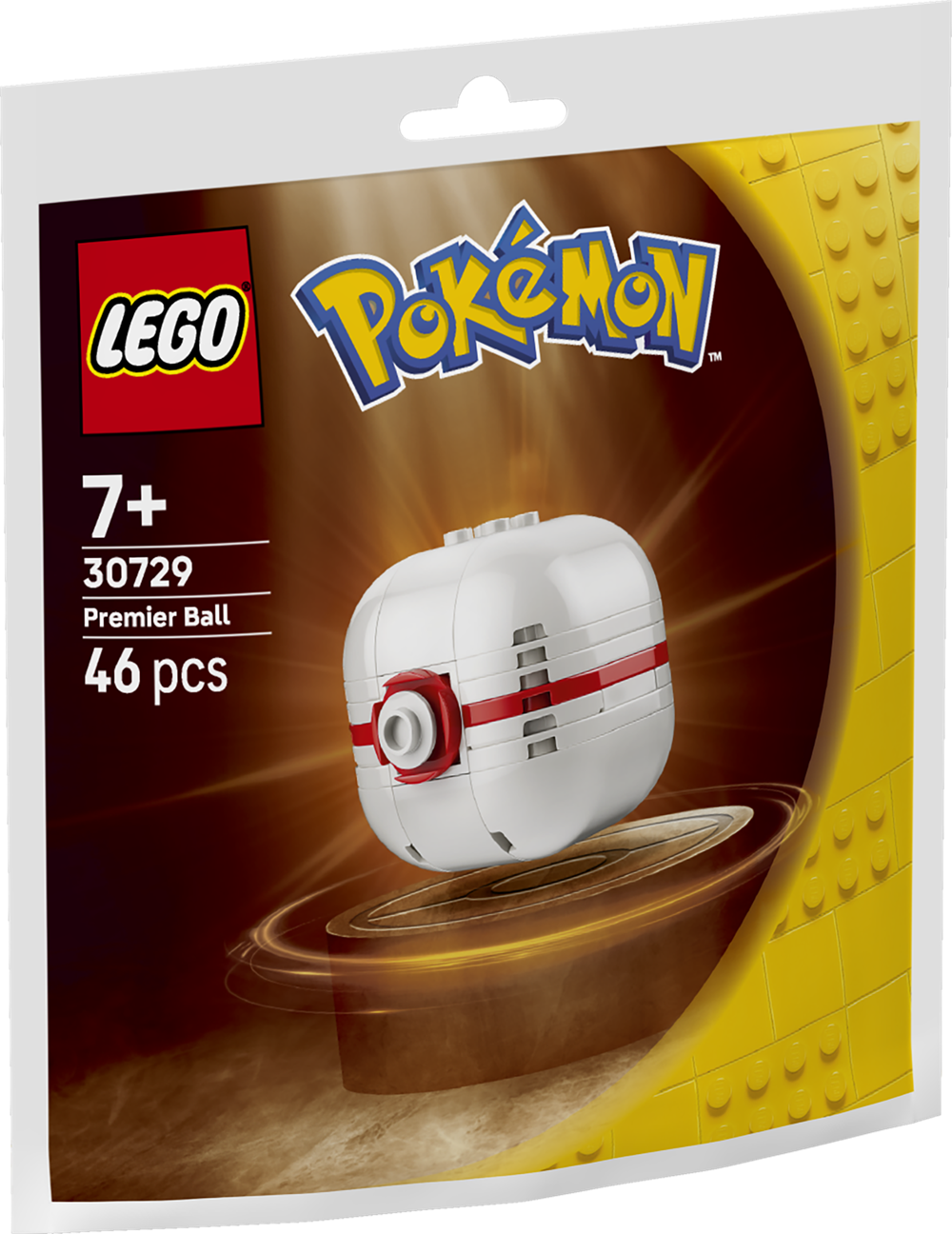 LEGO Pokémon Premier Ball (30729) hvid klodsbygget Premier Ball