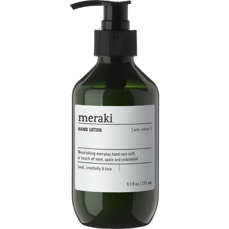 Se Meraki Hand Lotion, Anti-odour, 275 Ml ✔ Kæmpe udvalg i Meraki - Køb online på udsalg og tilbud lige nu ✔ Super billig fragt og lynhurtig levering - Varenummer: Barlife-1466396 og 5707644905948 på lager - Udsalg på Home - Badeværelse - Hygiejneartikler Spar helt op til 57% - Kæmpe udsalg på over 739 mærker