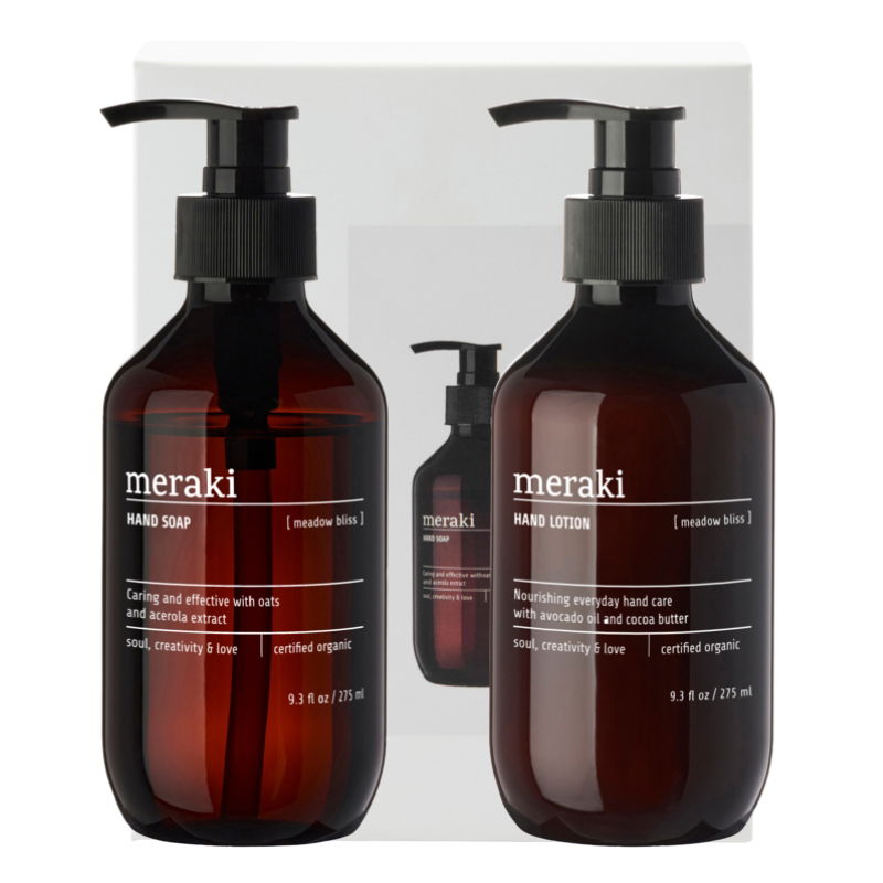 Se Meraki Meadow Bliss Håndpleje Gaveæske 2 x 275 Ml ✔ Kæmpe udvalg i Meraki - Køb online på udsalg og tilbud lige nu ✔ Meget billig fragt og hurtig levering - Varenummer: Barlife-1500548 og 5707644829558 på lager - Udsalg på Home - Badeværelse - Håndsæbe Spar helt op til 73% - Stort udsalg på over 739 mærker