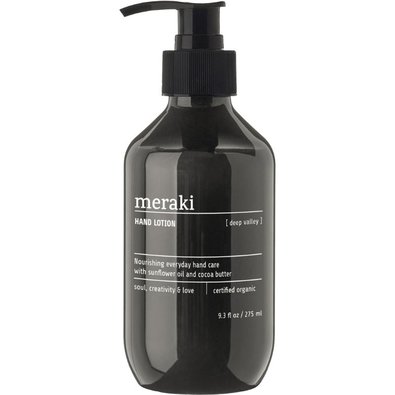 Se Meraki Hand Lotion, Deep Valley, 275 Ml ✔ Kæmpe udvalg i Meraki - Køb online på udsalg og tilbud lige nu ✔ Billig fragt og hurtig levering - Varenummer: Barlife-1501885 og 5707644911420 på lager - Udsalg på Home - Badeværelse - Håndsæbe Spar helt op til 57% - Over 739 kendte mærker på udsalg