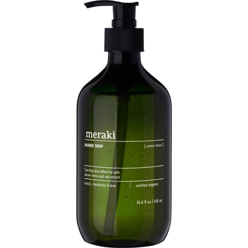 Flaske Meraki Hand Soap Cotton Haze, certificeret økologisk håndsæbe, 490 ml