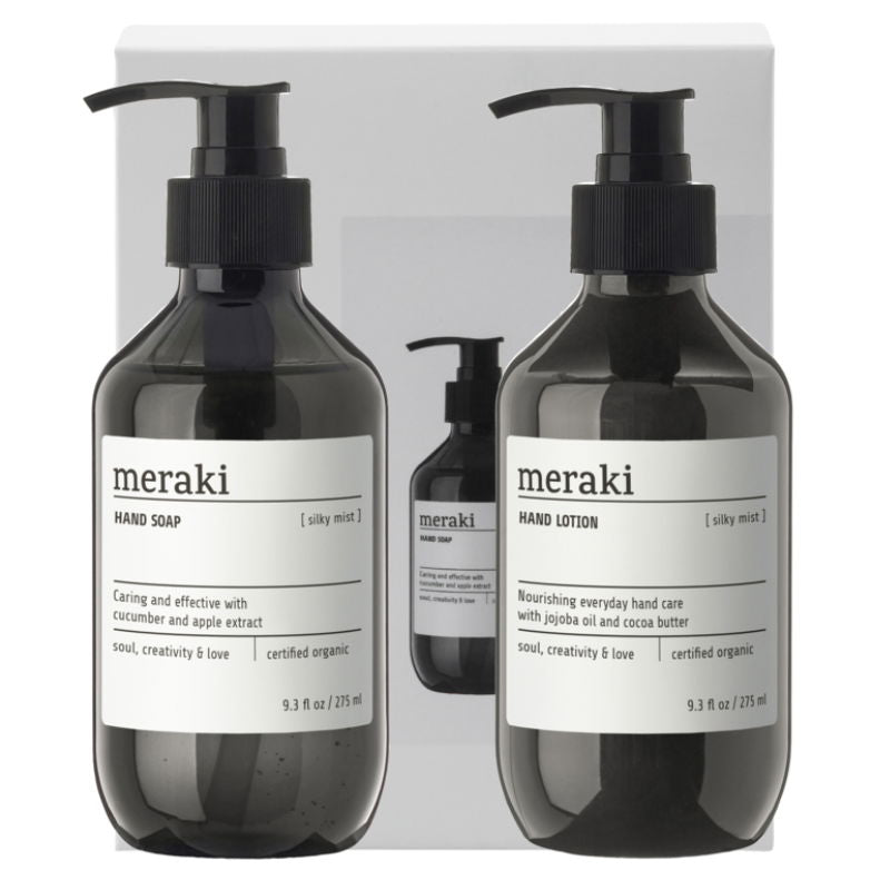 Se Meraki Silky Mist Håndpleje Gaveæske 2 x 275 Ml ✔ Kæmpe udvalg i Meraki - Køb online på udsalg og tilbud lige nu ✔ Meget billig fragt og hurtig levering - Varenummer: Barlife-1499310 og 5707644911567 på lager - Udsalg på Home - Badeværelse - Håndsæbe Spar stort – op til 53% - Over 2.739 kendte mærker på stort udsalg
