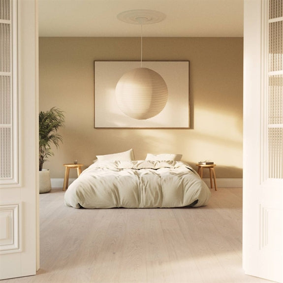 Bjelin Woodura Plank Dalby L plankegulv i eg Nature, Powder White matlak