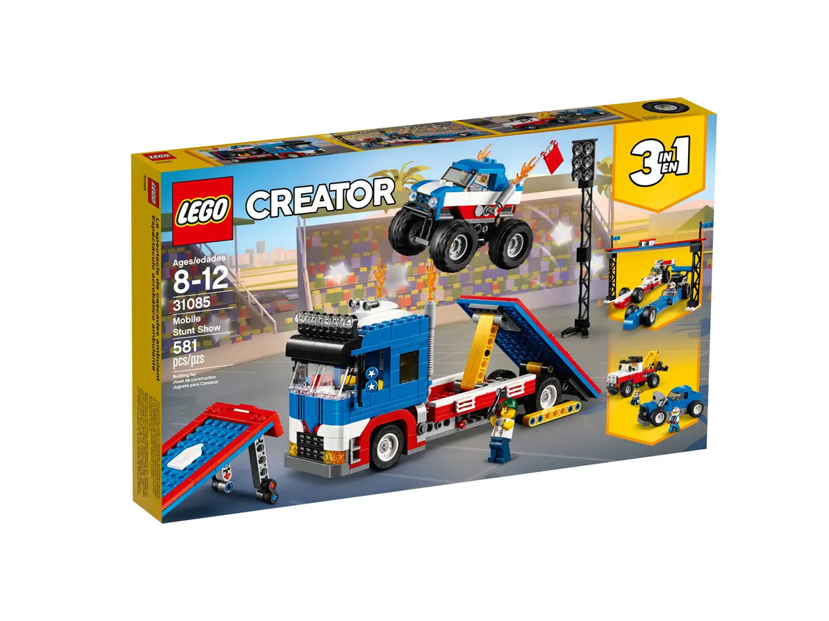 LEGO Creator 3 i 1 Mobilt stuntshow 31085 med monstertruck, projektørtårn og transporter
