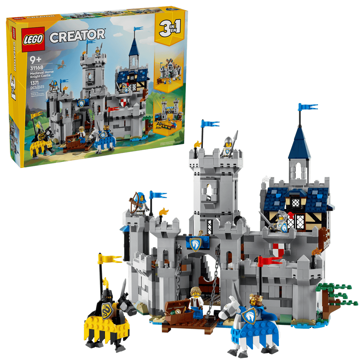 LEGO Creator 3-i-1 Hesteriddernes middelalderborg (31168) med vindebro