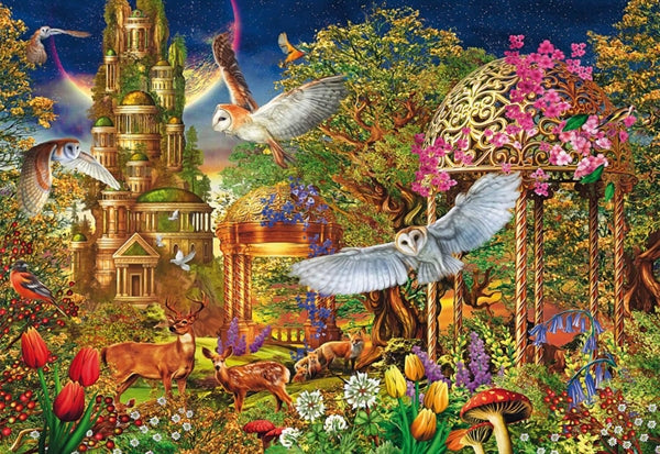 Clementoni puslespil Woodland Fantasy Garden med 1500 brikker