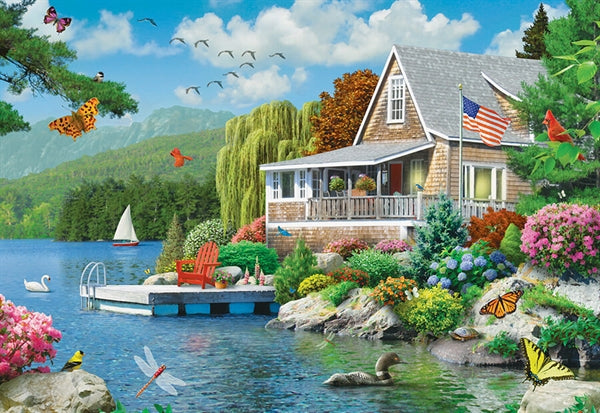 MasterPieces puslespil Lakeside Memories med 300 XXL brikker