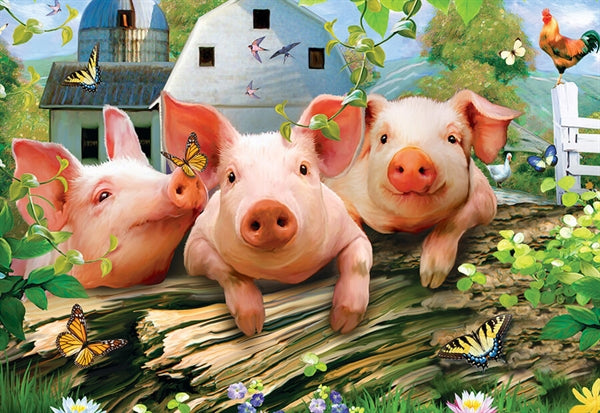 MasterPieces puslespil Three Li'l Pigs med 300 XXL brikker