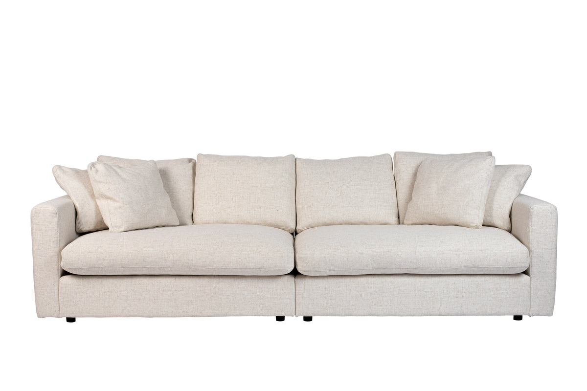 Zuiver Sense 3-personers sofa i creme polyester med plast