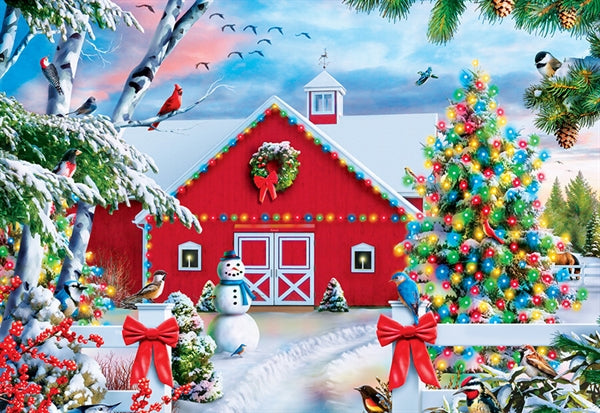 Puslespil Country Christmas fra MasterPieces med 300 XXL-brikker