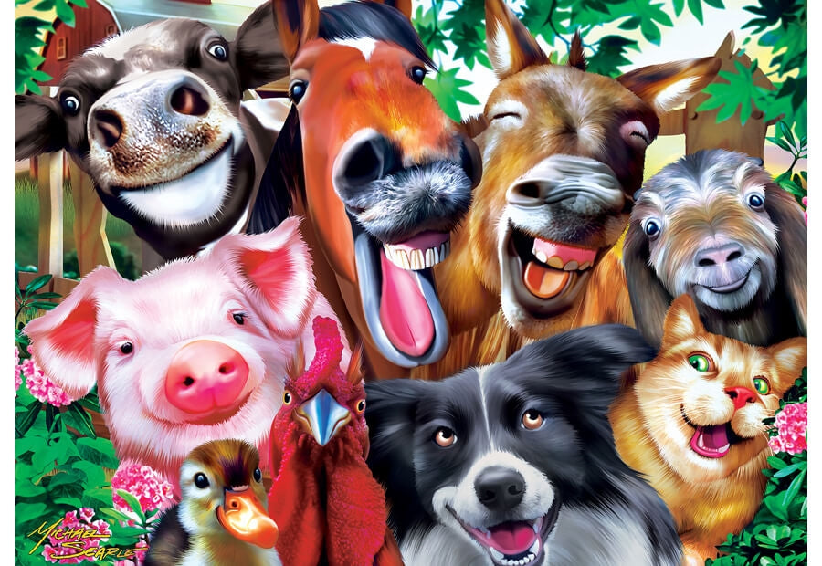 MasterPieces puslespil Barnyard Grins med 500 brikker