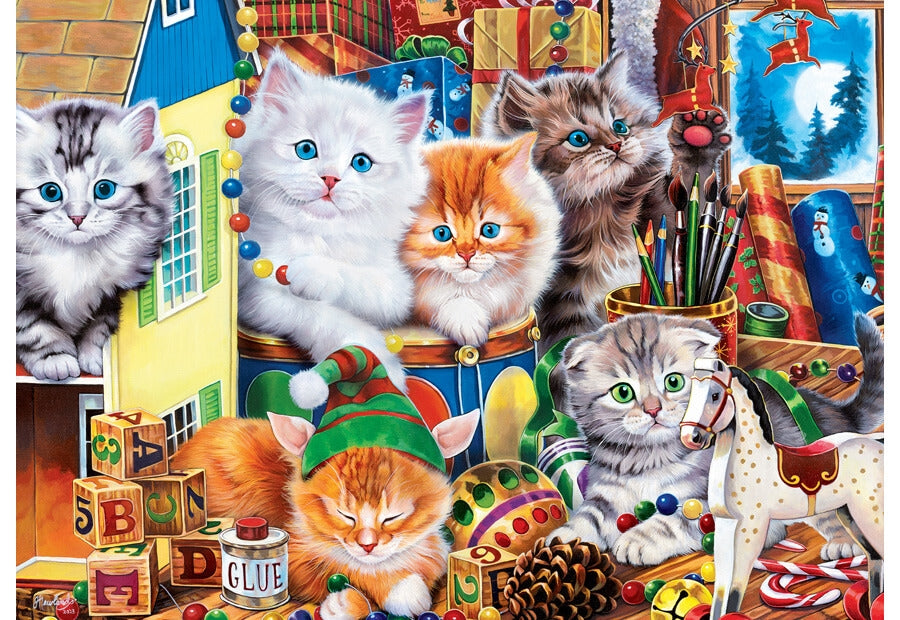MasterPieces puslespil Whisker Wishes Glitter med 500 brikker