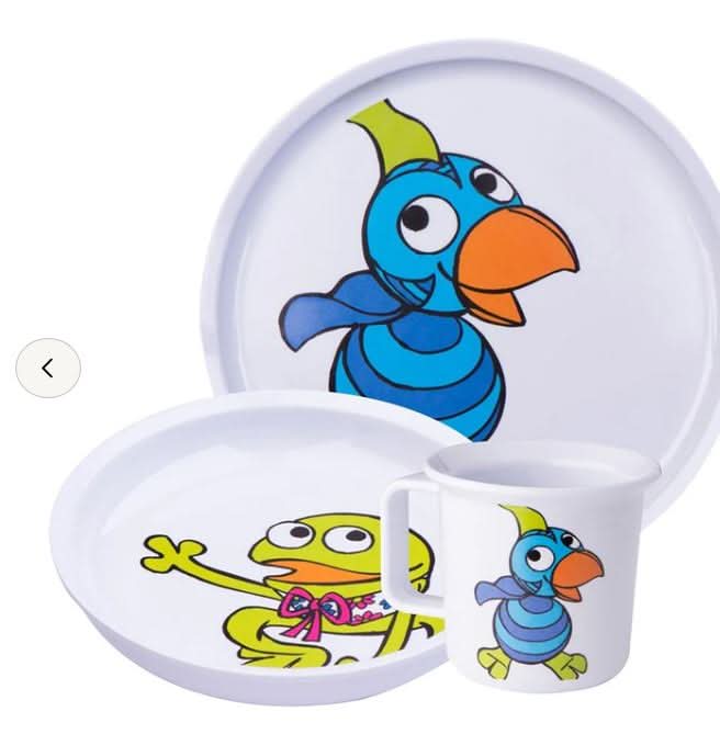 Melamin barnesæt med 3 dele m. Kaj & Andrea