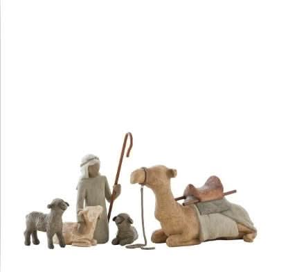 Willow Tree  Shepherd & Stable Animals, 4 pc