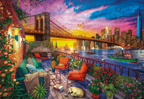 Clementoni puslespil Manhattan Balcony Sunset med 3000 brikker