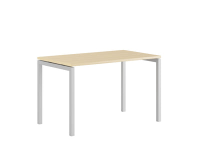 Luna U Bord 120x70cm - Birk-hvid