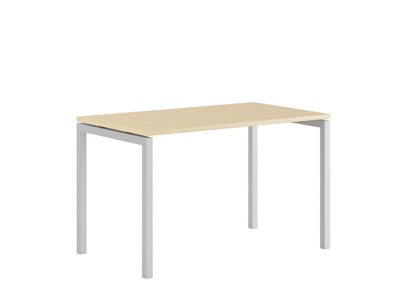 Luna U Bord 120x70cm - Birk-hvid