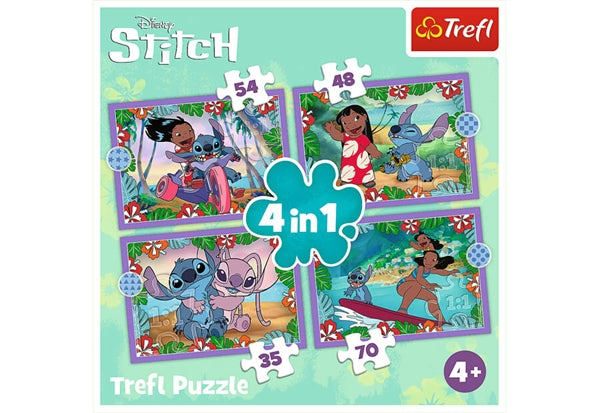 Trefl puslespil Lilo & Stitch's Crazy Day med 35, 48, 54 og 70 brikker