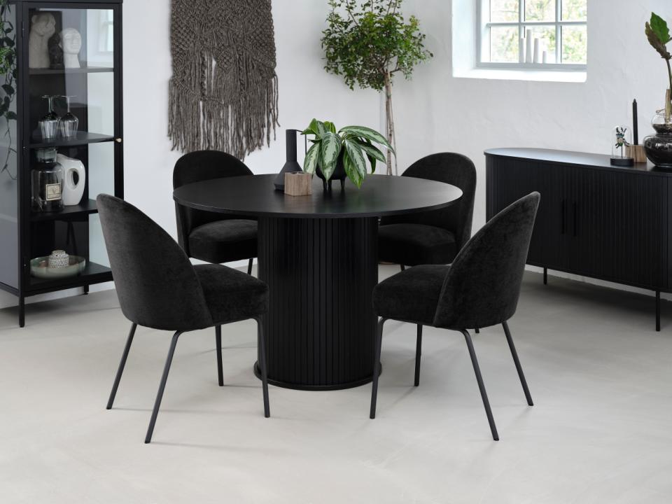 Se Creston Spisebordsstol, Sort Chenille, 48,5x57x83,5 cm, Sæt af 2 ❤ Kæmpe udvalg i Unique furniture - Køb online på udsalg og tilbud lige nu ❤ Super billig fragt og lynhurtig levering - Varenummer: Bolig&Haven-53109274181962 og barcode / Ean: 5704745114910 på lager - Udsalg på Spar helt op til 73% - Kæmpe udsalg på over 739 brands