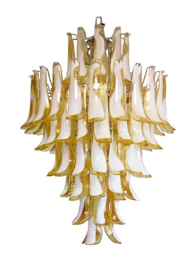 Se Murano lysekrone til salg! 85 kronblade, karamel krom patineret. Billig fragt & hurtig levering. Spar op til 65%!  CHEVIN-71752.