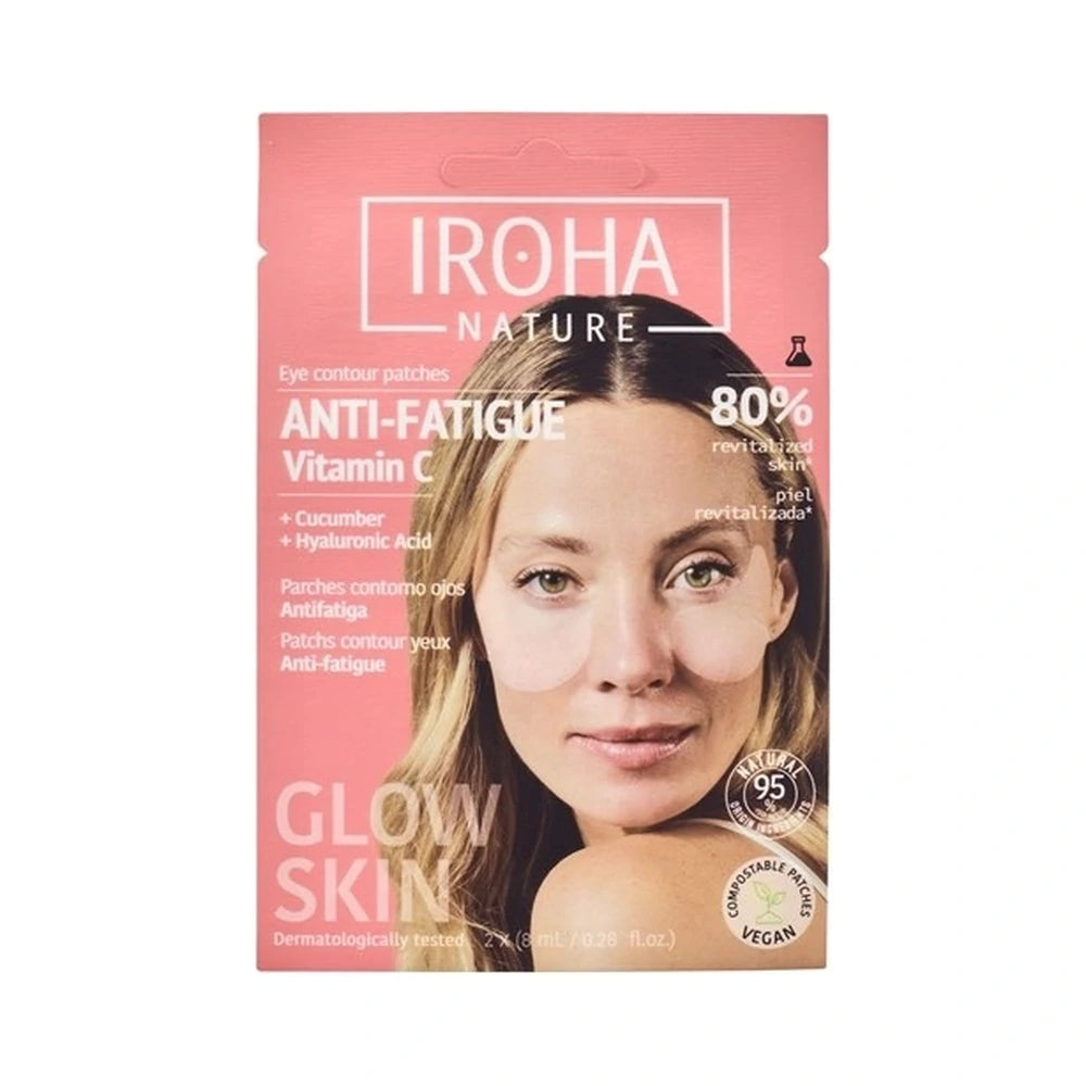 IROHA Vitamin C Eye Contour Patches, pakke med 2 veganske øjenmasker