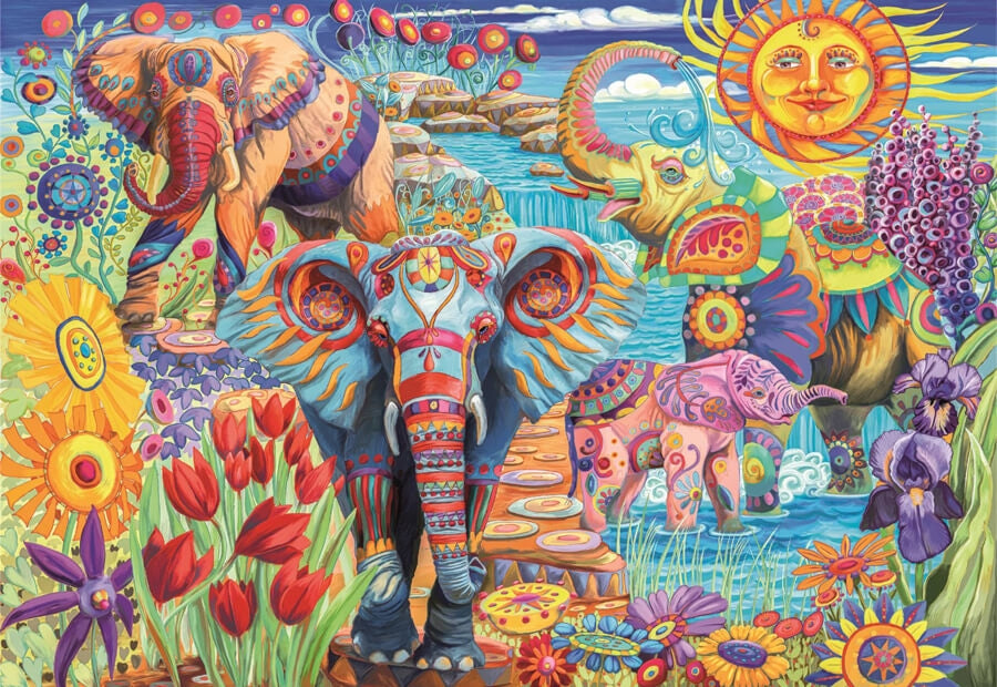Clementoni puslespil Elephant's Carnival med 500 brikker
