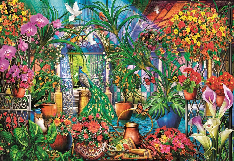 Clementoni puslespil The Greenhouse Caretakers med 500 brikker