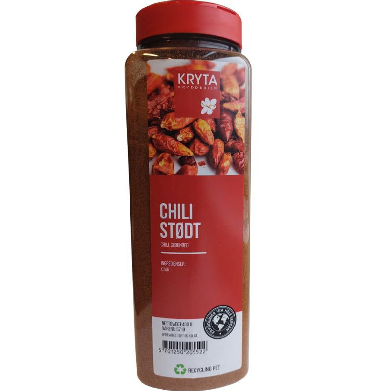 Se Stødt Chili 400 g ✔ Kæmpe udvalg i Kryta - Køb online på udsalg og tilbud lige nu ✔ Meget billig fragt og hurtig levering - Varenummer: Barlife-1482860 og 5701250205522 på lager - Udsalg på Höstrea Spar stort – op til 53% - Over 2.739 kendte mærker på stort udsalg