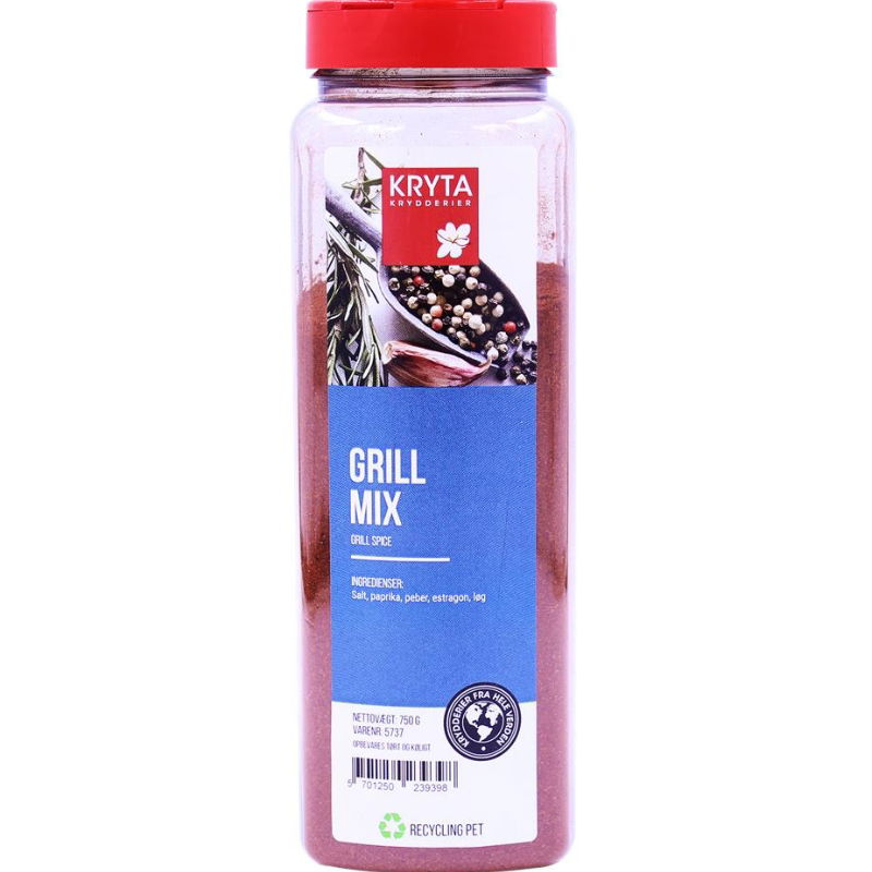 Se Grillmix Krydderi 750 g ✔ Kæmpe udvalg i Kryta - Køb online på udsalg og tilbud lige nu ✔ Hurtig levering til lave fragtpriser - Varenummer: Barlife-1482862 og 5701250239398 på lager - Udsalg på Höstrea Få op til 69% i rabat - Find over 1.798 mærker på udsalg