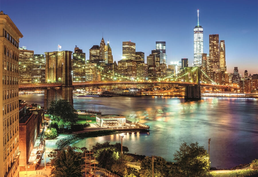 Clementoni puslespil Brooklyn Bridge Lights med 6000 brikker