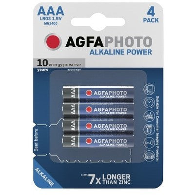 AAA 4-pak AgfaPhoto batteri - Alkaline, 1,5V