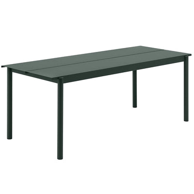 Se Muuto Linear steel table stålbord 200 cm Mörkgrøn ✔ Kæmpe udvalg i Muuto ✔ Hurtig levering: 1 - 2 Hverdage samt billig fragt - Varenummer: NDN-36904-03 og barcode / Ean: '5713294753549 på lager - Udsalg på Furniture - Tables - Kitchen & Dining Room Tables Spar op til 51% - Over 1112 kendte brands på udsalg