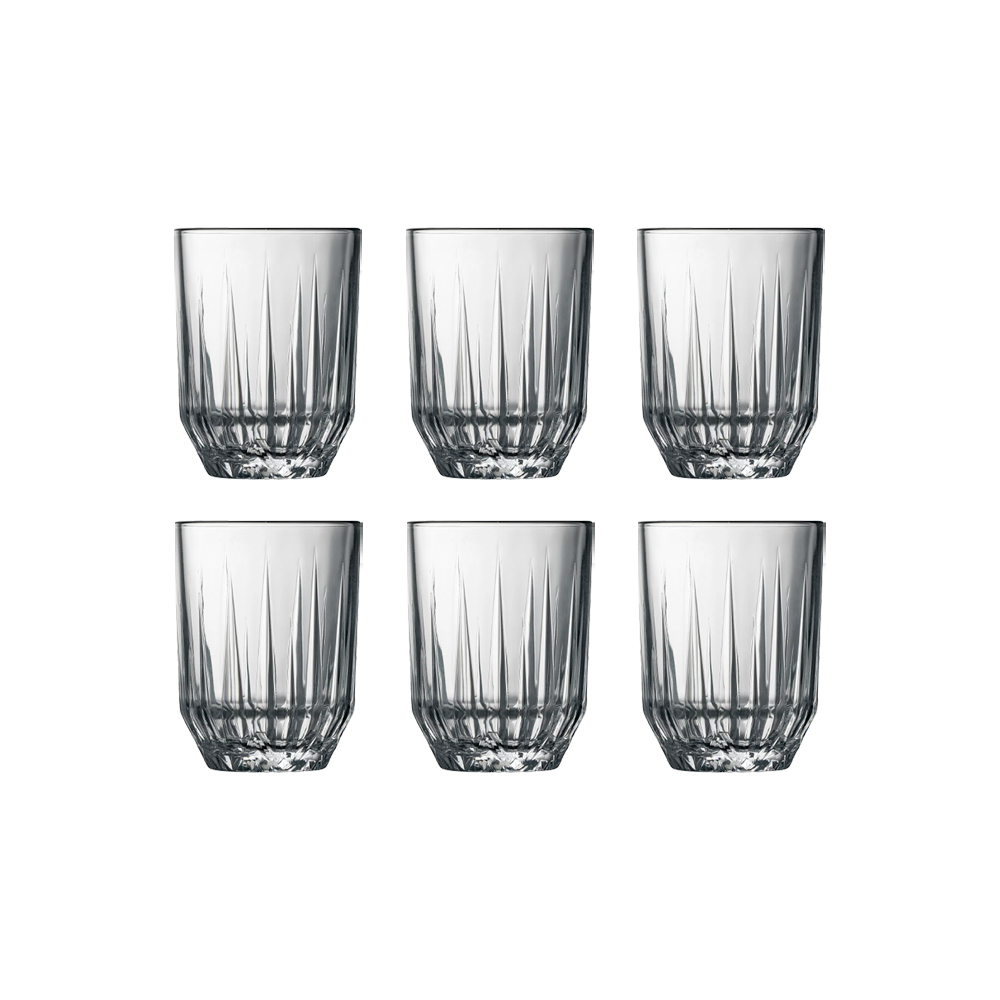 Seks Lyngby Glas Astrid vandglas på 25 cl