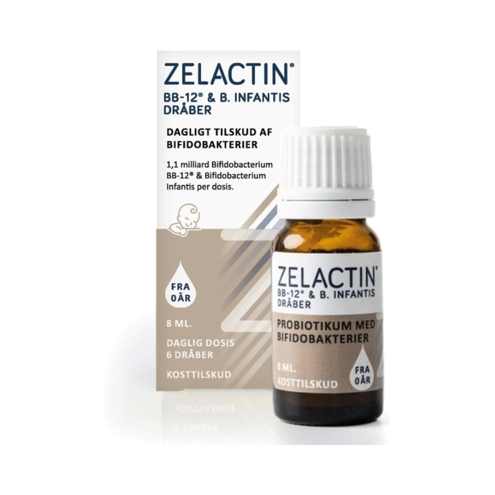 Zelactin BB-12 & B. Infantis probiotiske dråber til spædbørn, 8 ml