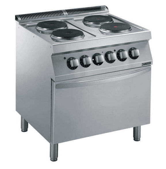 Zanussi professionelt elektrisk komfur med fire runde kogeplader, EVO700-serien