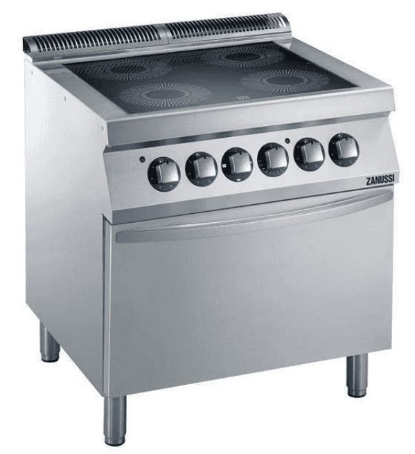 Zanussi EVO 700 glaskeramisk komfur med fire kogezoner og elektrisk ovn