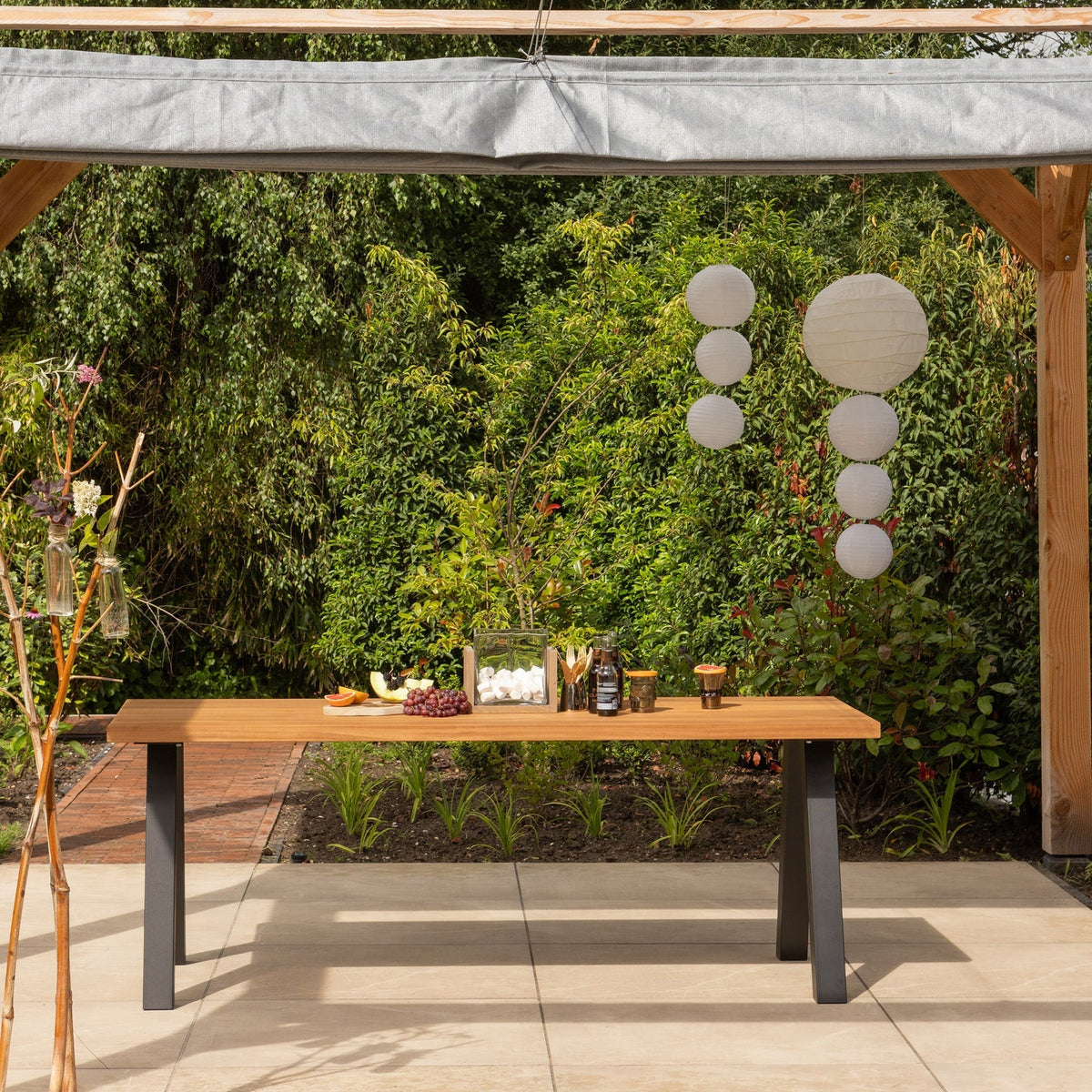 Se WOOOD Tablo Havebord 210x81 cm - Ayous Natur med A-ben i Metal [FSC] ❤ Kæmpe udvalg i WOOOD - Køb online på udsalg og tilbud lige nu ❤ Meget billig fragt og hurtig levering - Varenummer: Bolig&Haven-60858099761482 og barcode / Ean: 8714713135998 på lager - Udsalg på Få op til 69% i rabat - Shop udsalg fra mere end 1.798 mærker