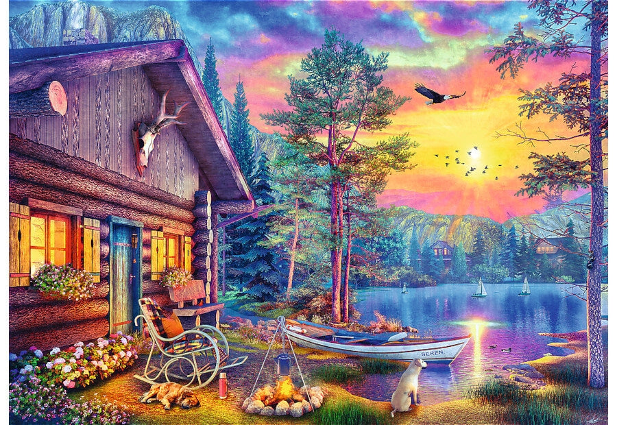 Trefl puslespil Evening Sunset Cabin, 500 brikker