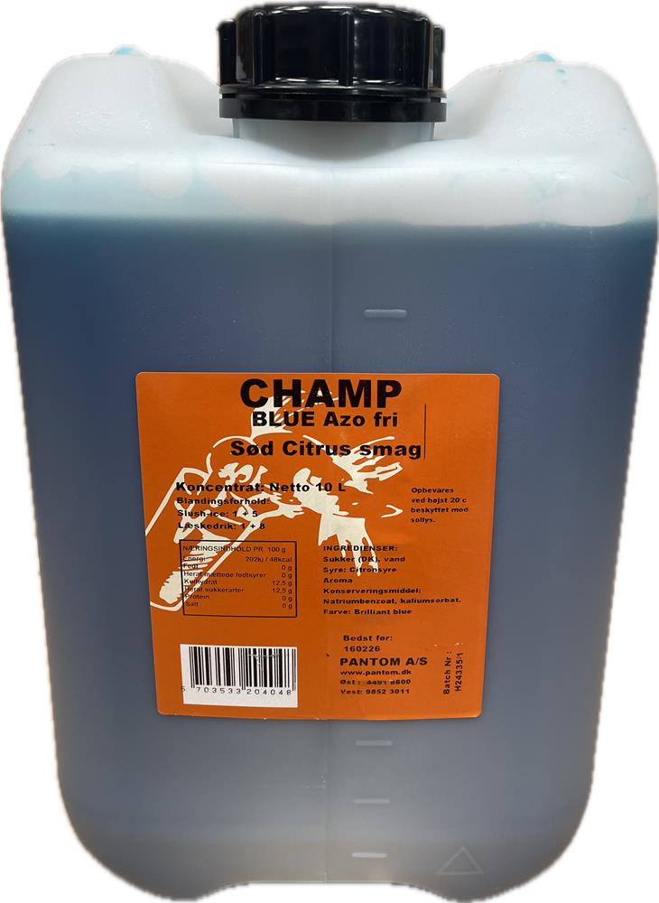 Se Champ Slushice Blue Sød Citrus 10l ✔ Kæmpe udvalg i Champ - Køb online på udsalg og tilbud lige nu ✔ Billig fragt • Hurtig levering - Varenummer: Barlife-631071 og 5703533204048 på lager - Udsalg på Drikkevarer - Vand, øl og mixere - Slush Ice Spar stort – op til 71% - Over 2.739 kendte mærker online