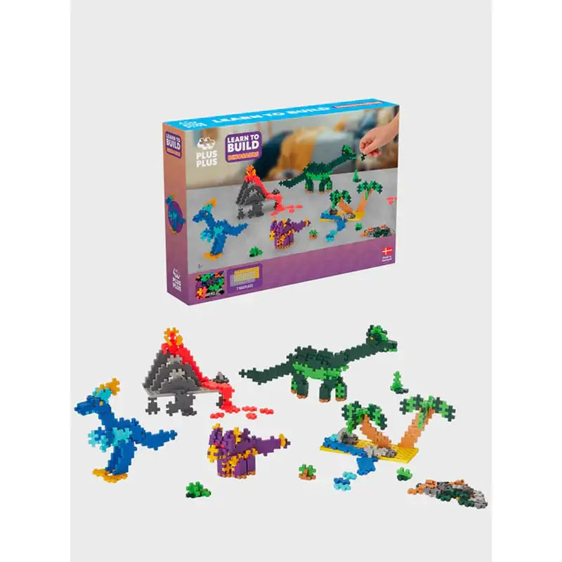 Plus-Plus Learn to Build Dinosaurs byggesæt til at bygge dinosaurer