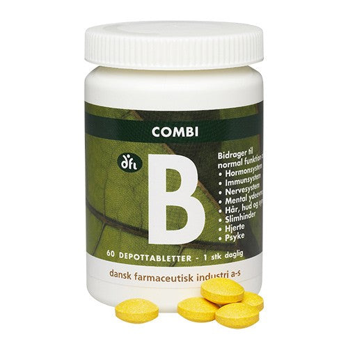 Pakning med Combi B depottablet, 60 tabletter, fra Grønne dfi vitaminer