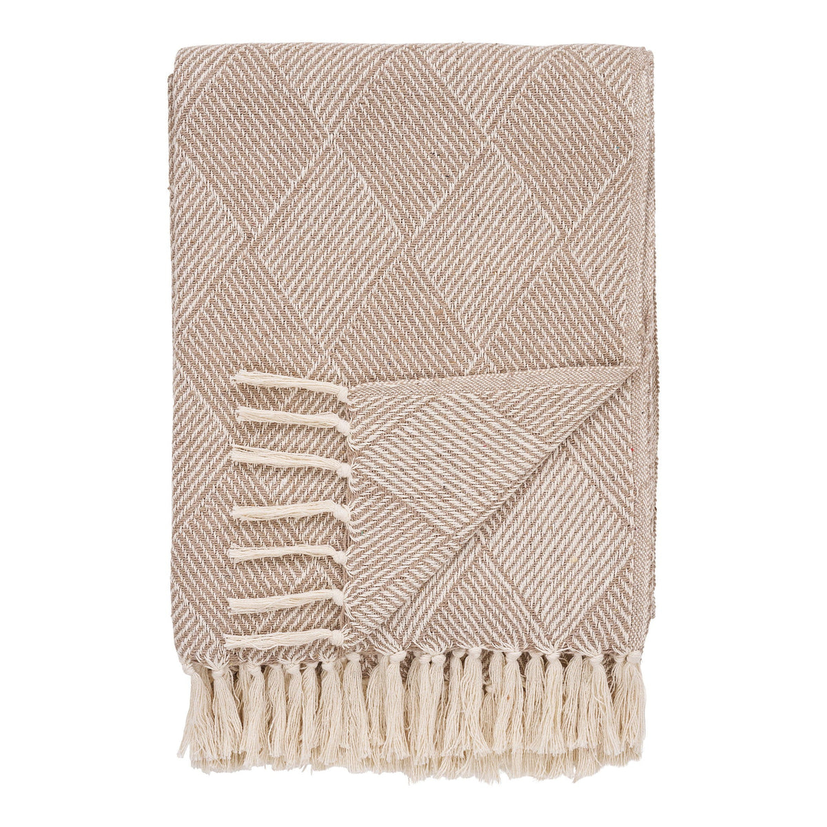 Bursa plaid fra House Nordic i farven taupe, størrelse 130 x 180 cm