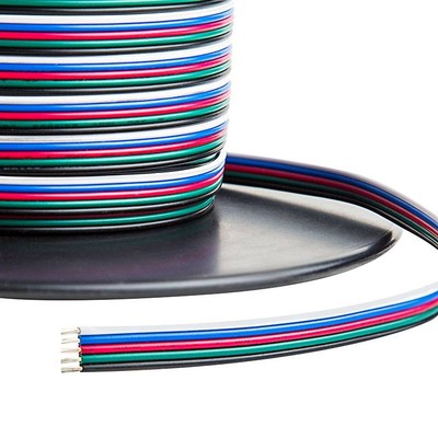 12-24V RGB+W kabel - 5 x 0,5 mmÂ², metervare, min. 5 meter